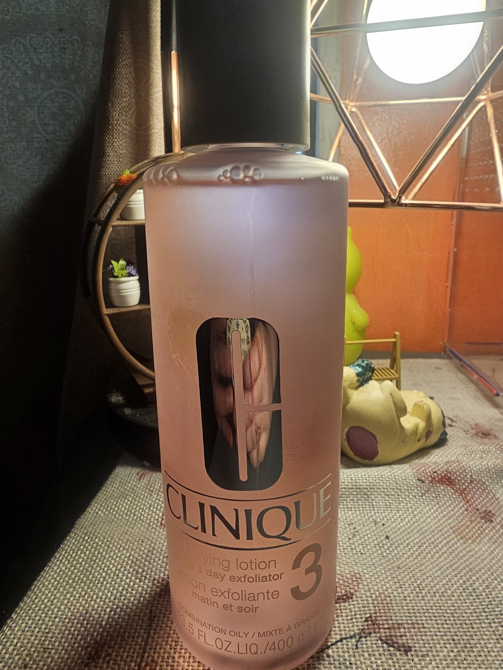 Clinique Pink Clarifying Lotion 3 Exfoliating Toner Bottle